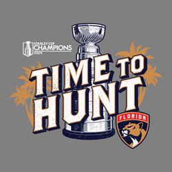 time to hunt stanley cup champions florida hockey svg