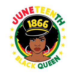 juneteenth black queen african american black history month svg digital download
