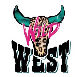 wild west bull skull png digital download files
