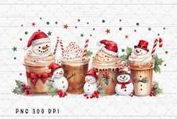 christmas coffee latte png file, retro christmas sublimation, snowman coffee png, christmas coffee lover png, snowman pn