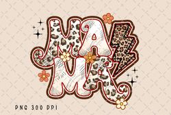 mama png file, retro mom mother's day sublimation,groovy leopard lightning bolt design download, printable, instant digi