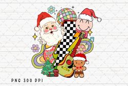 merry christmas png file, retro christmas sublimation, retro santa, christmas ball, lighting bolt design, instant digita