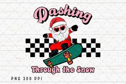 retro santa png file, merry christmas sublimation, santa skateboard png, christmas vibes png, christmas funny png, insta