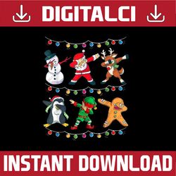 png only christmas dabbing santa elf deer friends xmas png, dabbing christmas light png, chistmas png, digital download