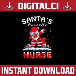 png only san-ta's favorite nurse christmas png, funny dabbing san-ta png, christmas png, digital download