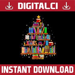 png only merry christmas tree reading books lover librarian nerd png, christmas book tree png, christmas png, digital do