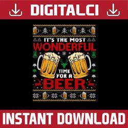 png only xmas wonderful time for a beer ugly christmas png, christmas beer png, christmas png, digital download