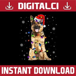 png only german shepherd christmas tree lights png, xmas dogs lover xmas png, christmas png, digital download