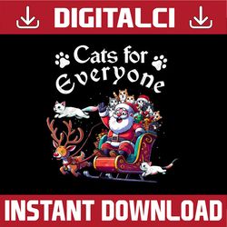 png only santa's purring crew cat-lovers' christmas delight png, santa's with cat png, christmas png, digital download