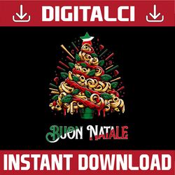 png only buon natale italian pasta christmas tree xmas png, funny italian christmas png, christmas png, digital download