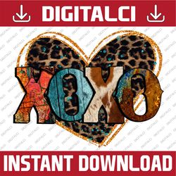 xoxo leopard heart png, cowhide western glitter be my valentine png, xoxo valentine png, valentines day, sublimation des