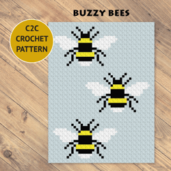 buzzy bees c2c crochet blanket pattern | pdf | digital
