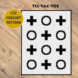 tic tac toe c2c crochet blanket pattern | pdf | digital
