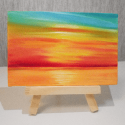 oil painting of a sea sunset