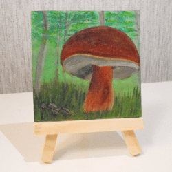 the mushroom oil painting