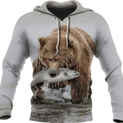 love bear hunting all over print hoodie zip hoodie fleece hoodie 3d, love bear hunting hoodie zip hoodie 3d