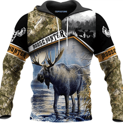 moose hunting all over print hoodie zip hoodie fleece hoodie 3d, moose hunting hoodie zip hoodie 3d 27