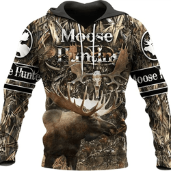 moose hunting all over print hoodie zip hoodie fleece hoodie 3d, moose hunting hoodie zip hoodie 3d 39