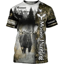 moose hunting all over print hoodie zip hoodie fleece hoodie 3d, moose hunting hoodie zip hoodie 3d 41