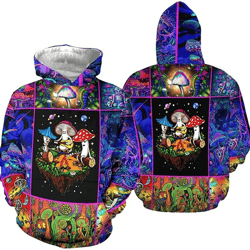 mushroom hunting all over print hoodie zip hoodie fleece hoodie 3d, mushroom hunting hoodie zip hoodie 3d