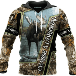 moose hunting all over print hoodie zip hoodie fleece hoodie 3d, moose hunting hoodie zip hoodie 3d 81