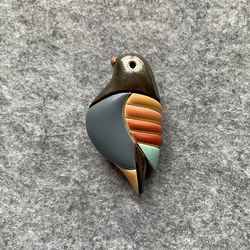 ceramic bird pin