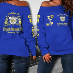 sigma gamma rho sorority inc women off shoulder sweatshirt, african women off shoulder for women