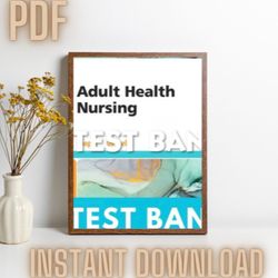 test bank adult health nursing 9th edition