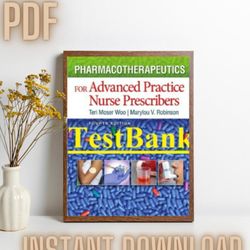 test bank pharmacotherapeutics for advanced practice nurse prescribers: 5th edition