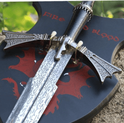 dark sister sword ,daemon targaryen metal sword, daemon targaryen replica sword.