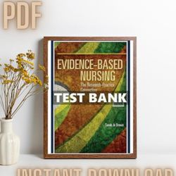 test bank evidence-based nursing: the research practice connection 4th edition