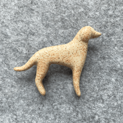 ceramic brooch. dog pin.