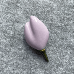 tulip ceramic brooch