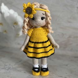 doll bee pattern sunflower crochet