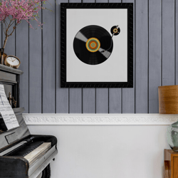 retro vinyl record, wall art, digital download, printables, affordable, instant download, vintage, music, songs