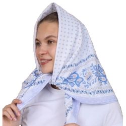 cotton large square head scarves - shawl head scarf - scarf for women - orthodox prayer head covering