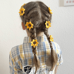 sunflower hair clips. unique hair bands. carnival, festival hair accessories. yellow flowers porandi.