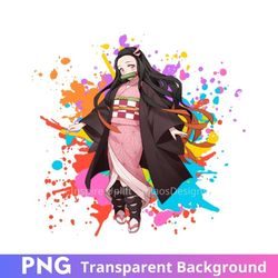 anime nezuko demon slayer logo png clipart image