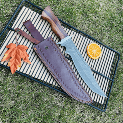 custom handmade bowie knife damascus steel fixed blade bowie knife rambo hunting survival outdoor knife camping knife