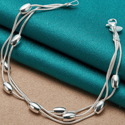 High-Quality 925 Sterling Silver Bracelet: Elegant Fashion Jewelry for Women's Wedding