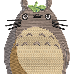 my neighbor totoro embroidery design file, digital embroidery download, machine embroidery design, pes and dst format