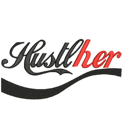 hustle her embroidery design