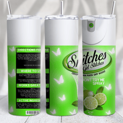 new snitches get stitches png 20oz standard skinny tumbler image - green