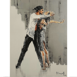 jive, latin american dancing, high-resolution digital file, the author's painting