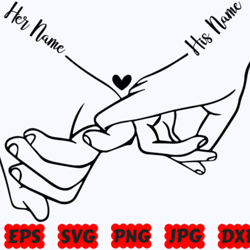 holding hands svg | couple hands svg