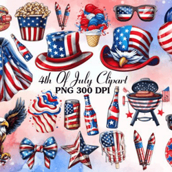 4th of july sublimation clipart bundle