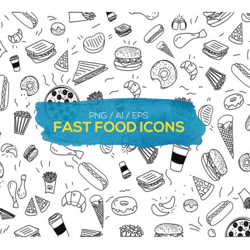 fast food icon bundle