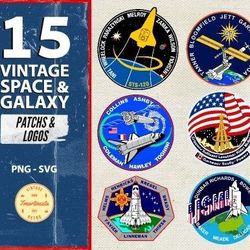 vintage space & galaxy patchs and logos