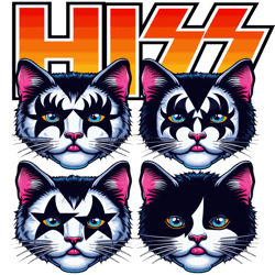 kiss funny cat png sublimation