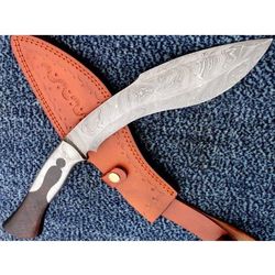 rose wood handle 16 inches kukri bowie knife